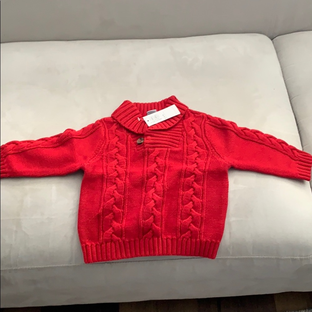 Red baby knit sweater